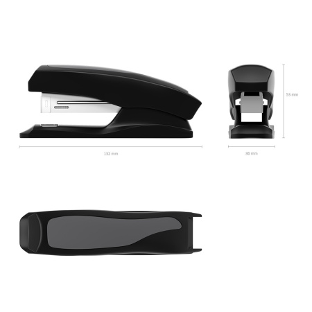 Степлер №24/6 Erich Krause "Еlegance" на 30л. пластик, черный (2241)