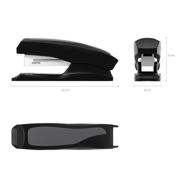 Степлер №24/6 Erich Krause "Еlegance" на 30л. пластик, черный (2241)