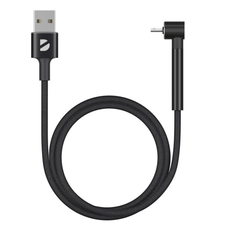 Кабель MicroUSB(m) - USB(m) Deppa, 1м, подставка, алюминий, черный (72296)