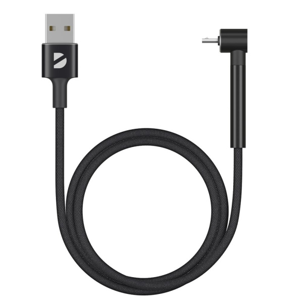 Кабель MicroUSB(m) - USB(m) Deppa, 1м, подставка, алюминий, черный (72296)
