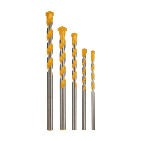 Набор сверл по бетону 4..10, 5штук, кейс пластик, Kranz KR-91-0411