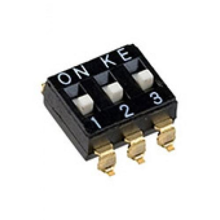 Переключатель SMD  SP3T, шаг 2.54мм, SWD 4-3