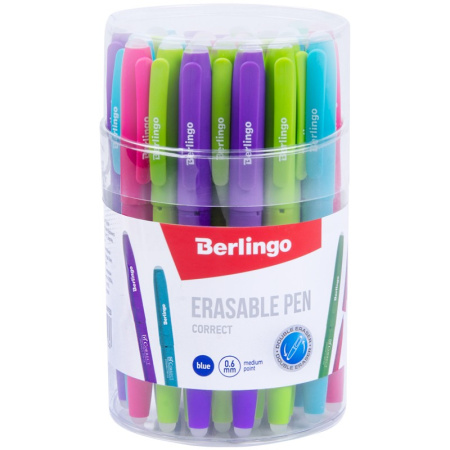Ручка пиши-стирай BERLINGO 0.6 мм., гелевая, синяя (CGp_60915)