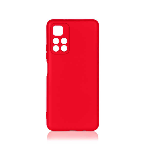 Чехол силиконовый с микрофиброй для Poco M4 Pro 5G DF poOriginal-05 (red)