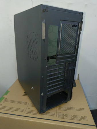 Распродажа! Корпус ATX Б_БП Ginzzu GL180 (USB3.0, Audio, черный)(замята крышка)