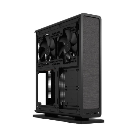 Корпус без блока питания/ Case Fractal Design Ridge, 2x140mm, 2xUSB-A 3.2 + 1xUSB 3.2 Type-C, SFX PSU Support, mITX Black