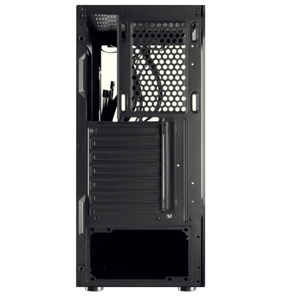 Корпус ATX Б_БП Ginzzu CL100 (USB3.0,Audio,черный,"стеклянный куб")