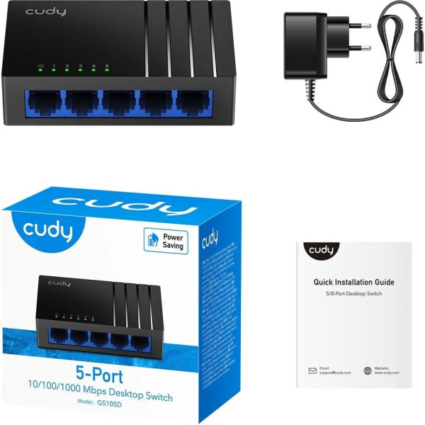 Коммутатор CUDY GS105D 5-ports 10\100\1000_Mbps