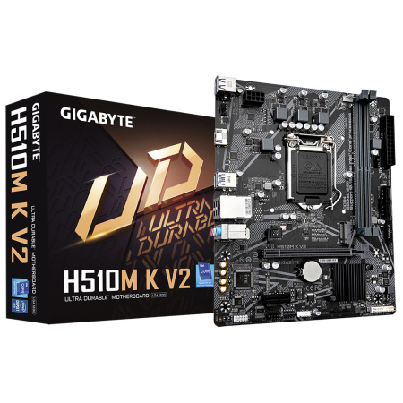 Мат.плата S1200 Q470 Gigabyte H510M K V2 2.0 (mATX,2DDR4,M.2,PCI-E16,PCI-E,HDMI,PC3200)