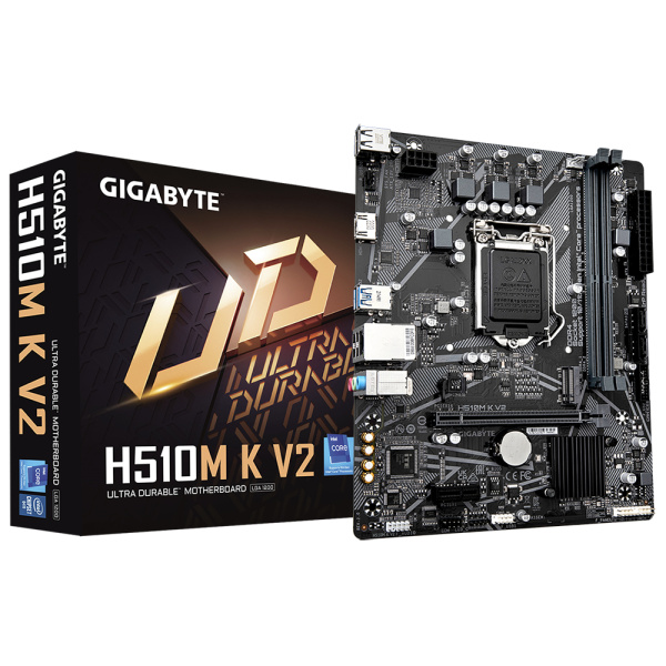 Мат.плата S1200 Q470 Gigabyte H510M K V2 2.0 (mATX,2DDR4,M.2,PCI-E16,PCI-E,HDMI,PC3200)
