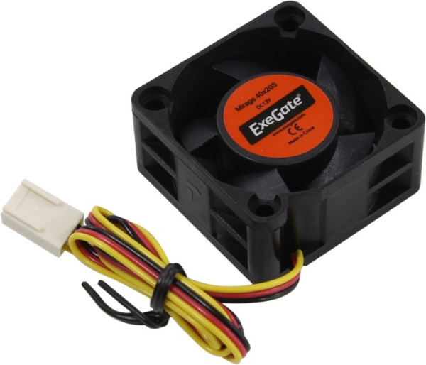 Кулер в корпус 40x40x20 ExeGate EX04020S3P (6500prm/3pin/подшипник скольжения)