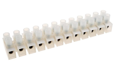 Колодка клемная винтовая КВ-10, 10А, 400в, PE