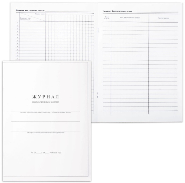 Журнал факультативных занятий А4 24л. 15855