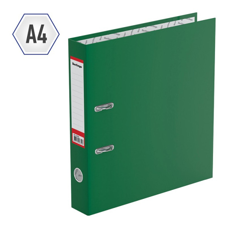 Папка-регистратор 50мм. BERLINGO "Profit" бумвинил, зеленая (ATb_50304)