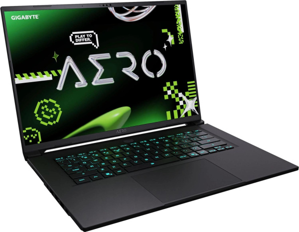 Ноутбук Gigabyte Aero X16 1VH Ryzen AI 7 350 16Gb SSD512Gb NVIDIA GeForce RTX 5060 8Gb 16" IPS QHD+ (2560x1600) без ОС black WiFi BT Cam (1VH93KZC93AD)