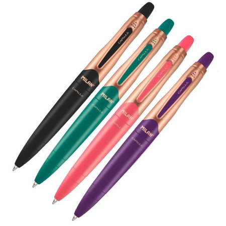 Ручка шариковая MILAN Capsule Copper, 1, 0мм, автомат. синий (966877)