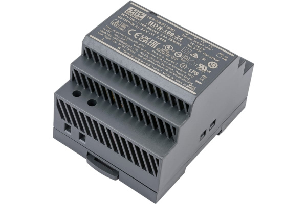Блок питания на DIN рейку 24в,  3.83а, 70*90*54.5мм, Mean Well HDR-100-24