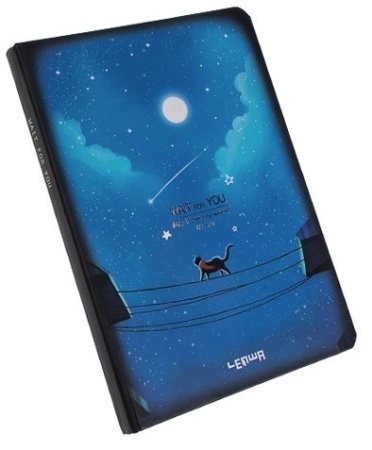 Блокнот LENWA A5, 112 листов в твердой обложке "Прогулка под луной" YCA53593-10064D