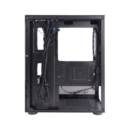 Корпус mATX Б_БП 1STPLAYER MIKU Mi2-A Black (USB3.0, Audio, 3x120mm LED,черный)[Mi2-A-BK-2F1R-1F1]