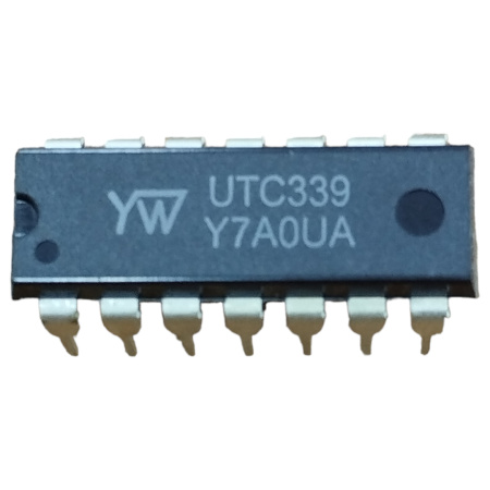 микросхема UTC339A (LM339N, К1401СА1), 4*компаратор, DIP14
