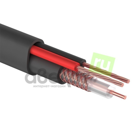 Кабель видеоконтроля КВК-П 2х0.75 ProConnect 01-4109, CU/CCA, наружный, 75ом, бухта 200м