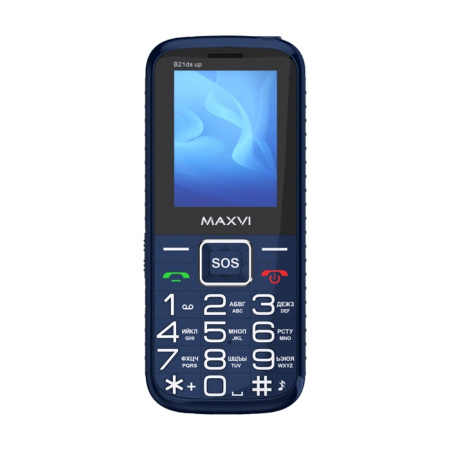 Сотовый Maxvi B21ds up Blue 2sim/2.4"/320*240/microSD/1.3МП/Bt/2300мАч/моноблок