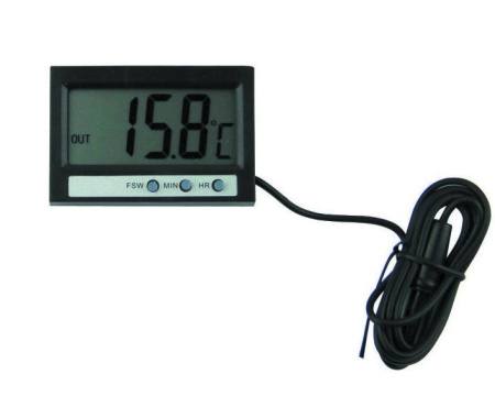 Термометр комнатно-уличный с часами ST-2, внутр. -10°..50°, наруж. -50°..70°, 1*LR44