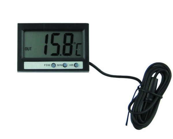 Термометр комнатно-уличный с часами ST-2, внутр. -10°..50°, наруж. -50°..70°, 1*LR44