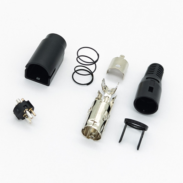 Разъем mini DIN3M, штекер, кабельный, пластик