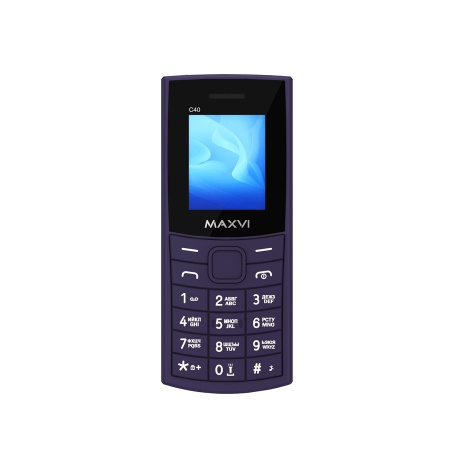 Сотовый Maxvi C40 Purple 2sim/1.77"/160*128/microSD/0.3МП/Bt/600мАч/моноблок