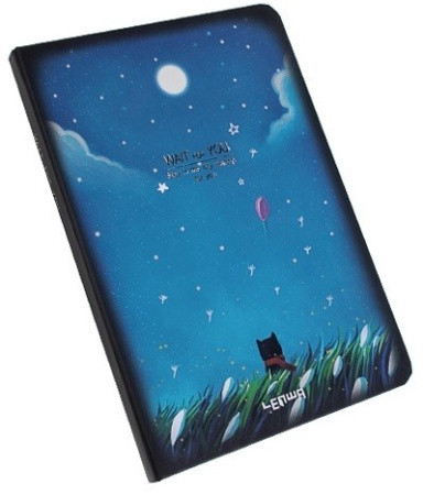 Блокнот LENWA A5, 112 листов в твердой обложке "Прогулка под луной" YCA53593-10064D