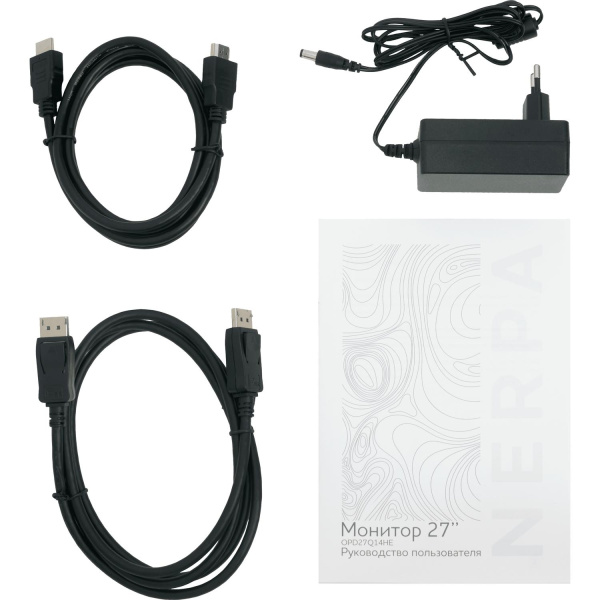Офисный монитор 27 Монитор NERPA 27'' 2560x1440, IPS, 178/178, 1ms, 350cd/m2, 1000:1, 144Hz, 2xDP, 2xHDMI, no USB-A, LowBlueLight, intPWR, Black, 1y