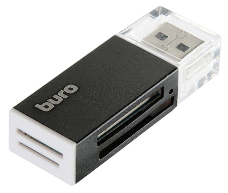 Картридер внешний Buro BU-CR-3104 черный USB2.0 CF/SD/microSD/MS/MMC