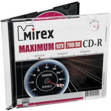 Диск CD-R 1шт Mirex 700Mb 52x Slim (UL120052A8S) Диск CD-R 1шт Mirex 700Mb 52x Slim (UL120052A8S)