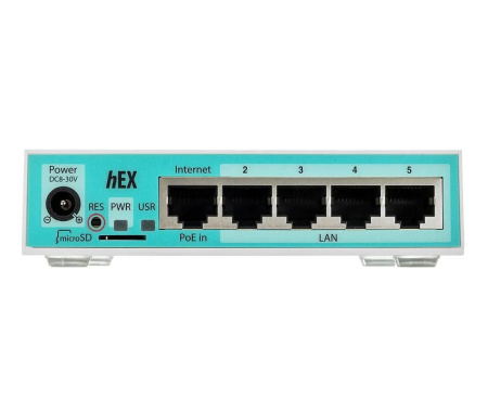 Маршрутизатор Mikrotik hEX (RB750Gr3) no_wi-fi 1000_Mbps 5xLAN