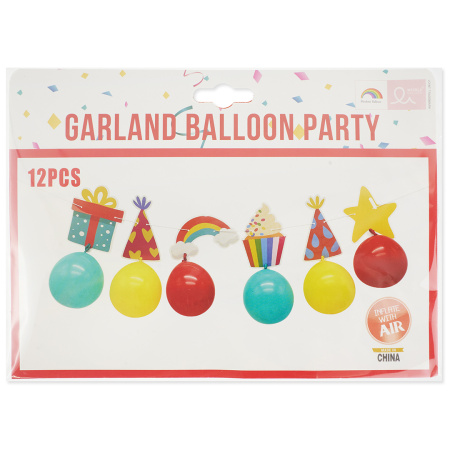 Бумажная гирлянда "Яркий праздник" с шарами, 1м, 23717