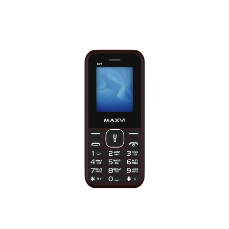 Сотовый Maxvi C27 Brown 2sim/1.77"/160*128/microSD/0.3МП/Bt/600мАч/моноблок