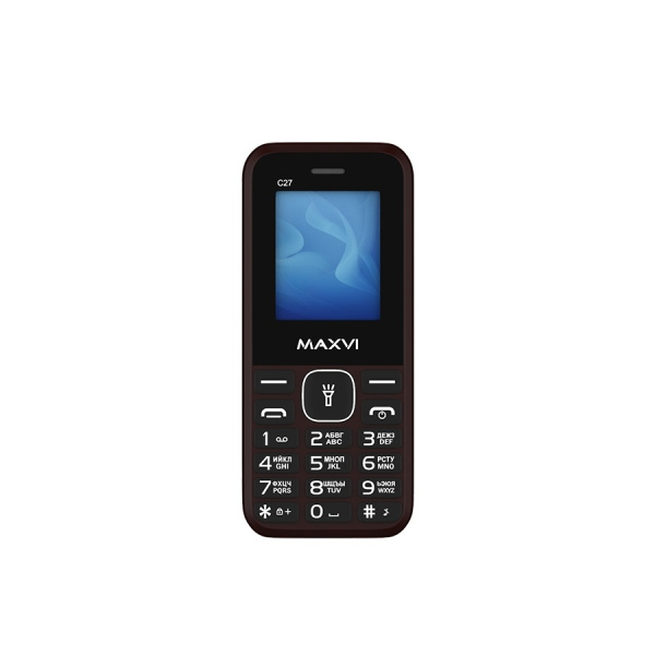 Сотовый Maxvi C27 Brown 2sim/1.77"/160*128/microSD/0.3МП/Bt/600мАч/моноблок