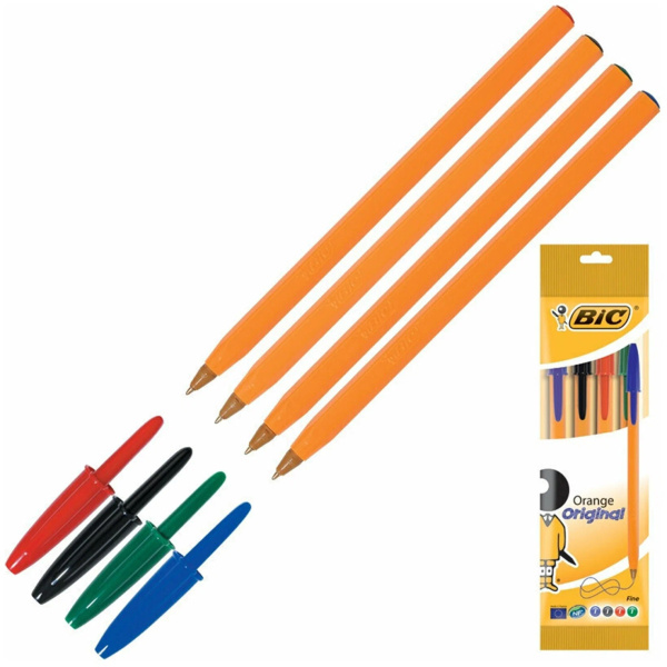 Набор ручек шариковых 04шт. BIC "Orange" 0,8мм 8308541