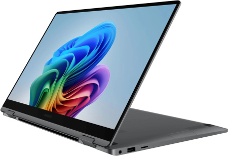 Ноутбук Samsung Galaxy Book 5 360 NP750 Core Ultra 5 226V 16Gb SSD512Gb Intel Arc 130V 15.6" AMOLED Touch FHD (1920x1080) Windows 11 Home English grey WiFi BT Cam (NP750QHA-LG1IN)