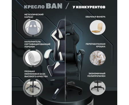Геймерское кресло BYROOM Game BAN белый (HS-5010-W)