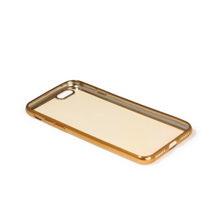 Чехол силиконовый для iPhone 7 Plus/8 Plus DF iCase-09 Gold, с рамкой