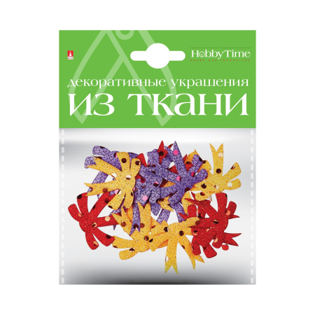 Декоративные украшения из ткани, набор №13, "Бантики М" Hobby Time 2-159/09