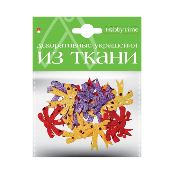 Декоративные украшения из ткани, набор №13, "Бантики М" Hobby Time 2-159/09
