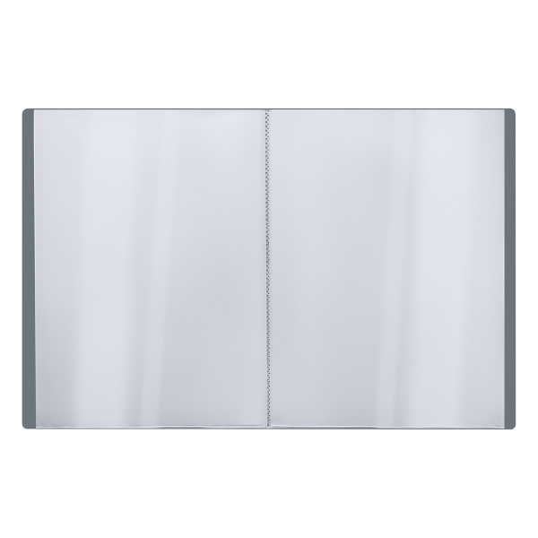 Папка с 100 вкл. СТАММ 30мм, 600мкм. серая (ММ-30665)