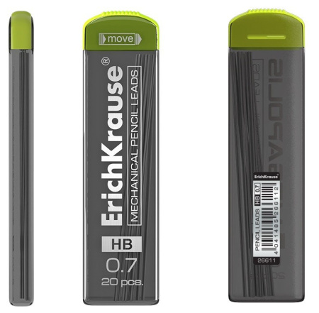 Грифель 0,7мм. Erich Krause "Megapolis" HB 20шт. (26611)