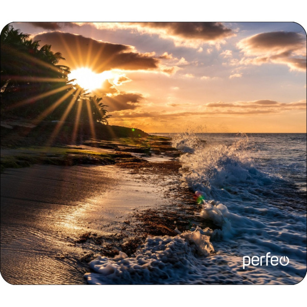 Коврик для мыши Perfeo "Пляж", Рис.3 (180*220*2 мм), ткань+резиновое основание