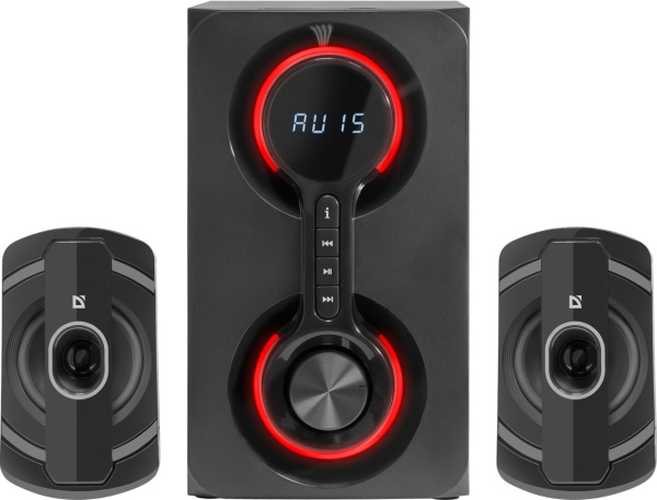 Актив.колонки 2.1 Defender Eclipse 40Вт, Bluetooth, FM, MP3, SD/USB, питание от сети, MDF, Black