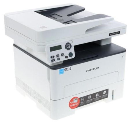 Лазерное многофункциональное устройство Pantum M7100DW, P/C/S, Mono laser, А4, 33 ppm (max 60000 p/mon), 525 MHz, 1200x1200 dpi, 256 MB RAM, PCL/PS, Duplex, ADF50, paper tray 250 pages, USB, LAN, WiFi, start. cartridge 1500 pages