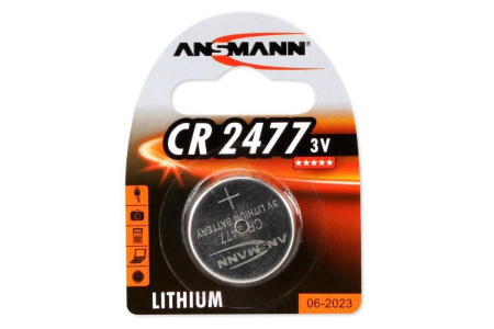Батарейка CR2477 ANSMANN 1шт. /3В. литиевая
